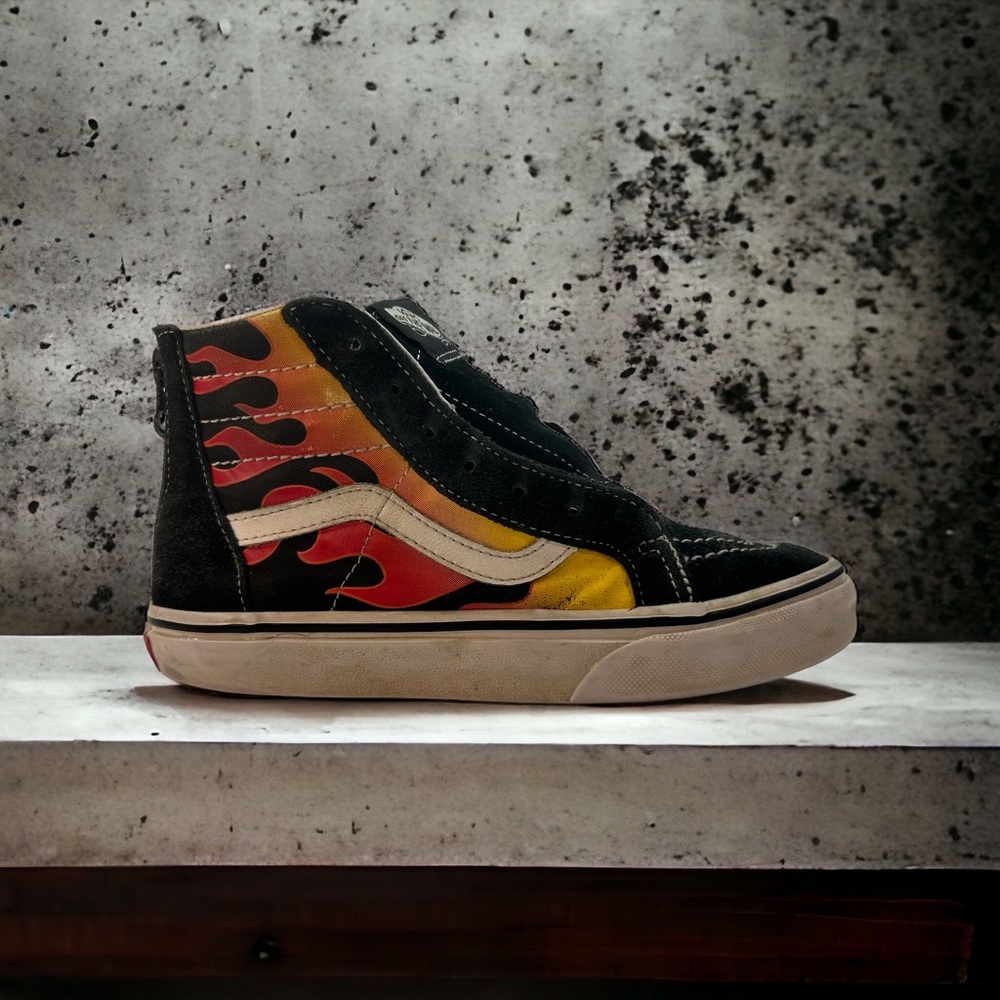 Vans SK8 hi Flame hot rod kids 2.5